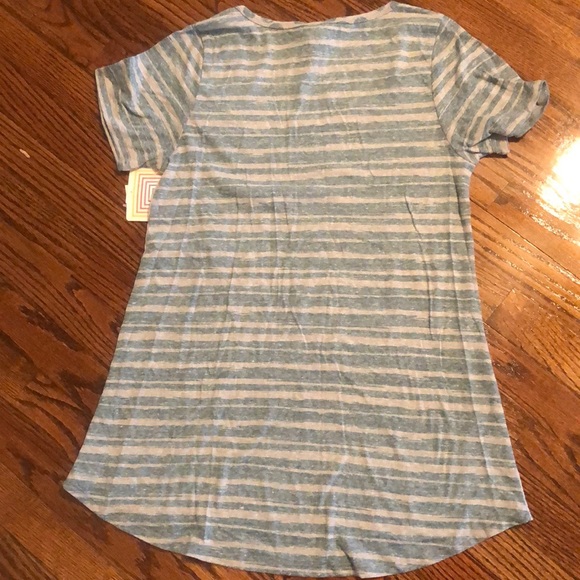 Gray and Blue Lularoe Classic T Size XS NWT - Picture 4 of 5